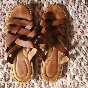 Born Women's Tan Genuine Leather Sandals